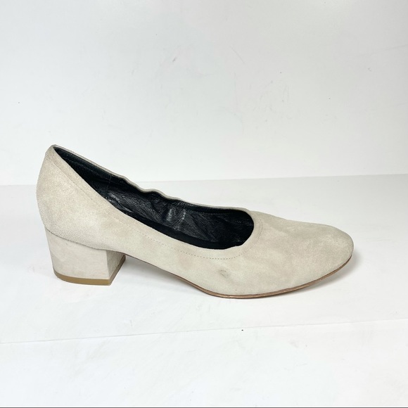 Jeffrey Campbell Bitsie Women’s Pumps Block Heel Light Gray Suede Size 9.5 - Picture 3 of 12